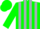 Silk - forest green, silver stripes, forest green cap