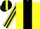 Silk - Yellow, black panel,  black stripe on sleeves