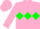 Silk - Fluorescent pink, fluorescent green diamond belt, fluorescent pink cap