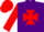 Silk - Purple, red maltese cross, red sleeves, purple and red cap