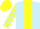 Silk - light blue, yellow stripe, checked sleeves, yellow, yellow cap
