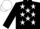 Silk - Black, white stars, matching cap
