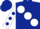 Silk - Dark blue, large white spots, white sleeves, dark blue spots