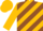 Silk - Gold and brown diagonal stripes, gold sleeves