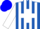 Silk - Royal blue, white cross, white stripes on sleeves, blue cap