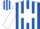 Silk - Royal blue, white cross, white stripes on sleeves