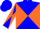 Silk - Blue and orange diagonal quarters