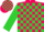 Silk - Hot pink, lime green horn, lime green blocks on sleeves
