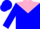 Silk - Blue, pink yoke, blue 'd'