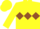 Silk - Yellow, brown diamond belt