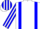 Silk - White, blue braces, blue sleeves, white stripes