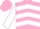 Silk - Pink,  inverted white chevrons on back and sleeves