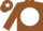 Silk - Brown, White disc and star on cap