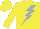 Silk - Yellow, silver lightning bolt