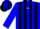 Silk - Blue, Black Stripes, White Circle, Blue And Black Striped Cap