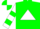Silk - Green, white triangle, white sleeves, green hoop, green and white quartered cap