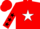 Silk - Red, white star, red and black stars on sleeves