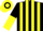 Silk - Black & yellow stripes, halved sleeves, hooped cap