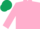 Silk - pink, dark green cap