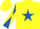 Silk - Yellow, royal blue star, blue sleeves, yellow diabolo, yellow cap
