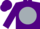 Silk - Purple, silver ball, silver stripe on purple sleeves, purple cap