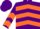 Silk - Purple, orange inverted chevrons