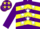 Silk - Purple, yellow chevrons, white stars on purple sleeves