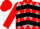 Silk - Red, silver diamonds, black chevrons on red sleeves