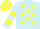 Silk - Light blue, yellow stars, yellow bars on sleeves