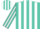 Silk - Turquoise with white stripes and dianonds