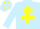 Silk - Light Blue, Yellow Cross of Lorraine and spots on cap