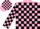 Silk - Pink, black blocks