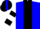 Silk - Blue, black stripe, white, 's', black bars on sleeves