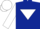 Silk - Dark Blue Body, White Inverted Triangle, White Arms, White Cap