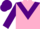 Silk - Pink, purple chevron, sleeves and cap