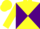 Silk - Yellow body, purple diabolo, yellow arms, yellow cap