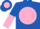 Silk - Royal blue, pink ball, royal blue and pink halved sleeves