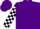 Silk - Purple, Black and White check sleeves