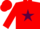 Silk - Red, 'tv' on maroon star