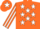 Silk - Orange, White stars, striped sleeves and star on cap