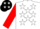 Silk - White, black 'bkm', white stars on red sleeves