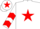 Silk - White body, red star, white arms, red chevrons, white cap, red star