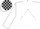 Silk - Teal, white triangle panel, white blocks on sleeves