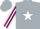 Silk - Silver, maroon and white framed navy star, navy, white and maroon stripe on sleeves