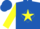 Silk - Royal blue, yellow vertical stripesand star, yellow diamond on sleeves