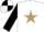 Silk - white, light brown star, black sleeves, black and white quartered cap