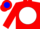 Silk - Red, blue 'b' on white ball