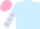 Silk - light blue, pink stars on sleeves, pink cap