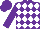 Silk - Purple and white diamonds, purple sleeves