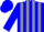 Silk - Blue, grey stripes, grey band on blue sleeves, blue cap